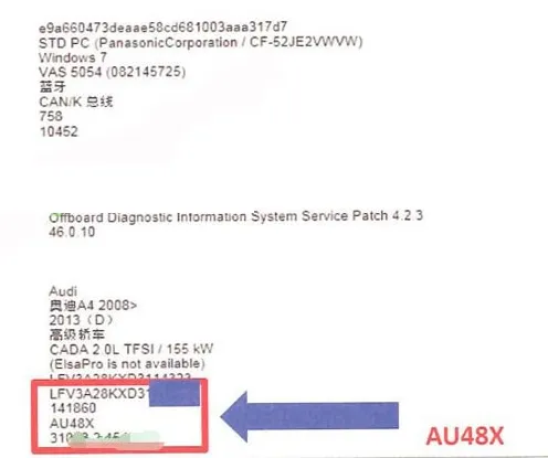 ODIS diagnostic software running on Audi at Paradise-Performance shop