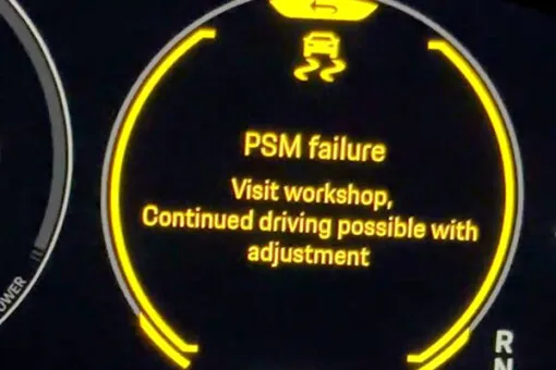 Porsche stability management system indicator