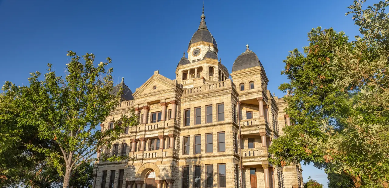 The Denton County Courthouse-on-the-Square in Denton, Texas